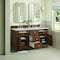 James Martin Vanities 60'' Double Vanity, Mid-Century Walnut w/ 3 CM Victorian Silver Quartz Top 424-V60D-WLT-3VSL - alternate 3